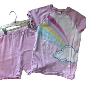 Kirklands Pastel Rainbow Kids Pajama Set